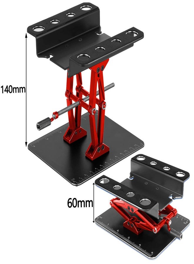 hopsupRC حامل إصلاح سيارات التحكم عن بعد من هوبس أب آر سي، مناسب لسيارات TRX4 و Axial و Redcat و Losi RC بمقياس 1/8 و 1/10 و 1/12 و 1/16، مصنوع من الألومنيوم، قابل للدوران 360 درجة، أسود اللون. - Image 5